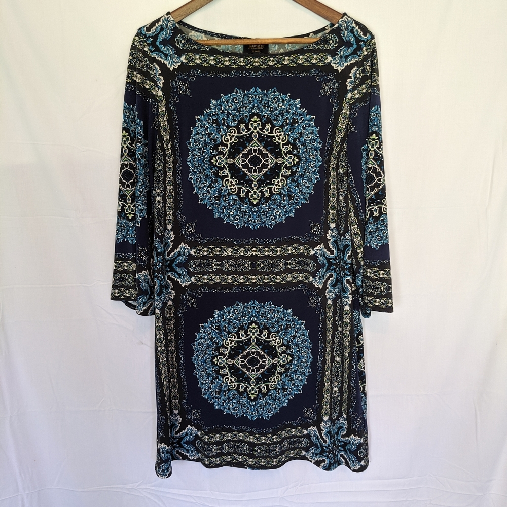 Laundry by Shelli Segal Dress 3/4 sleeve SZ L